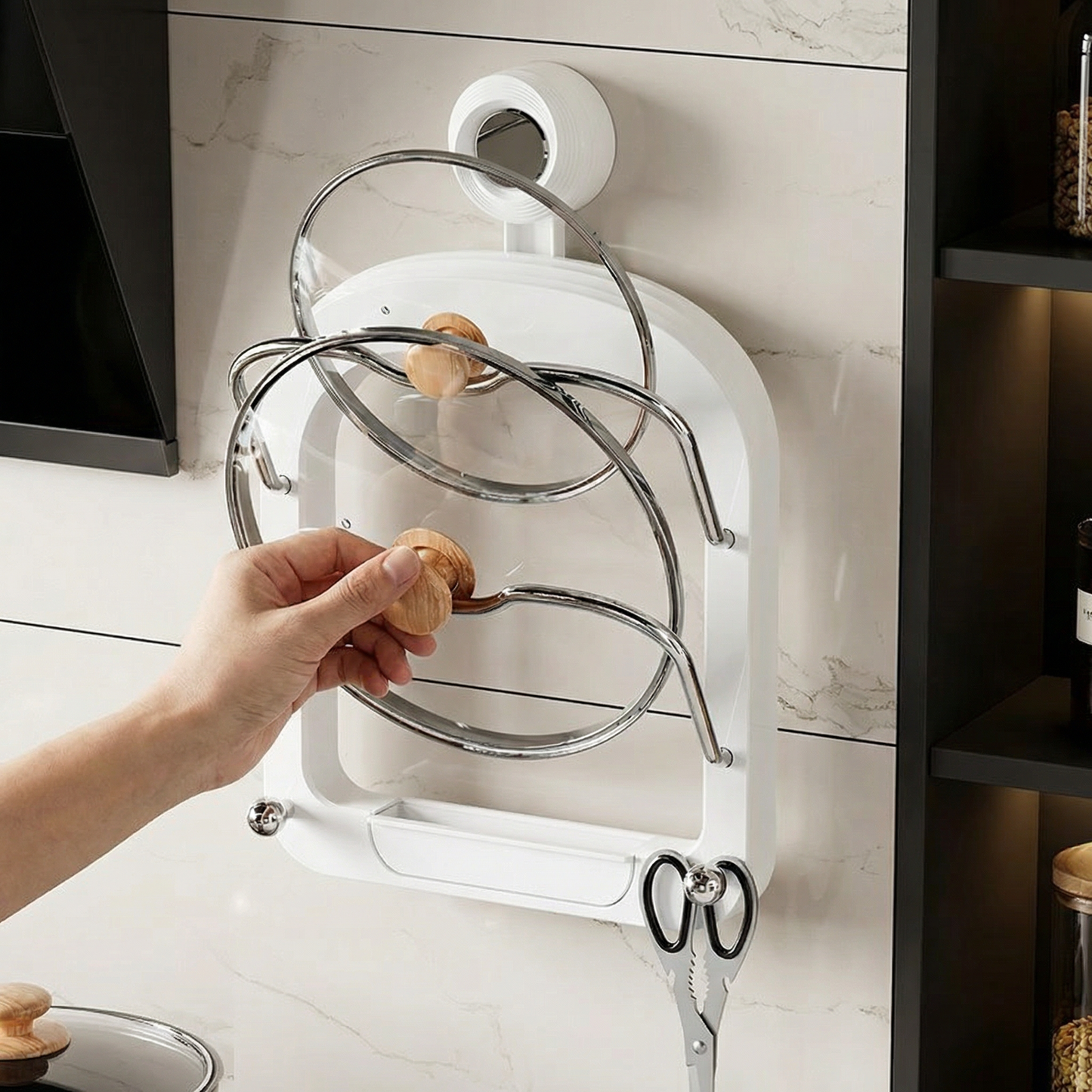 Practical Pot Lid Holder