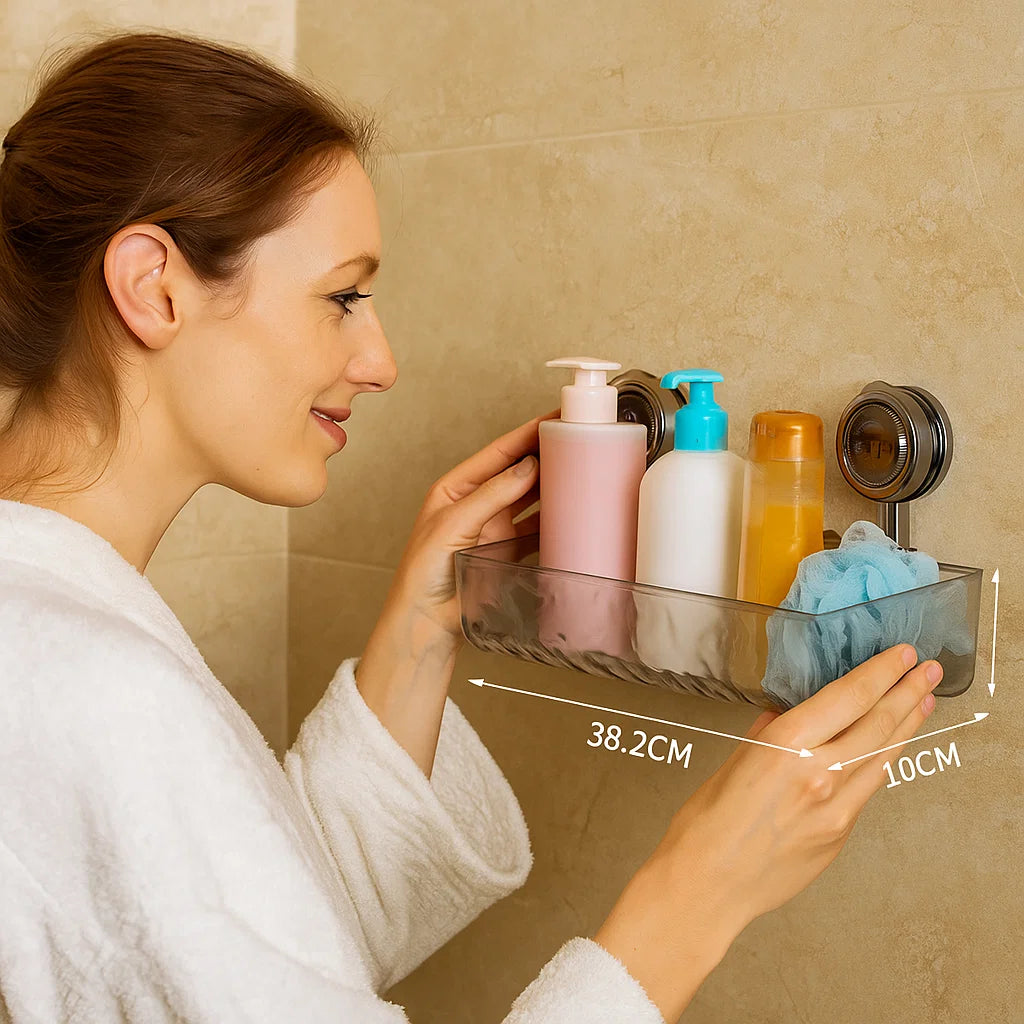 Bathroom Suction Cup Corner Shelf