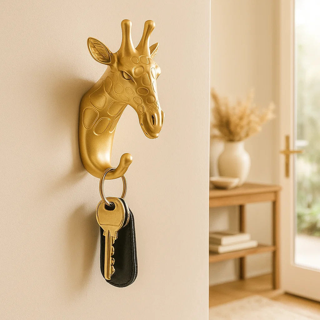 Luxurious Golden Animal Head Wall Hook For Keys