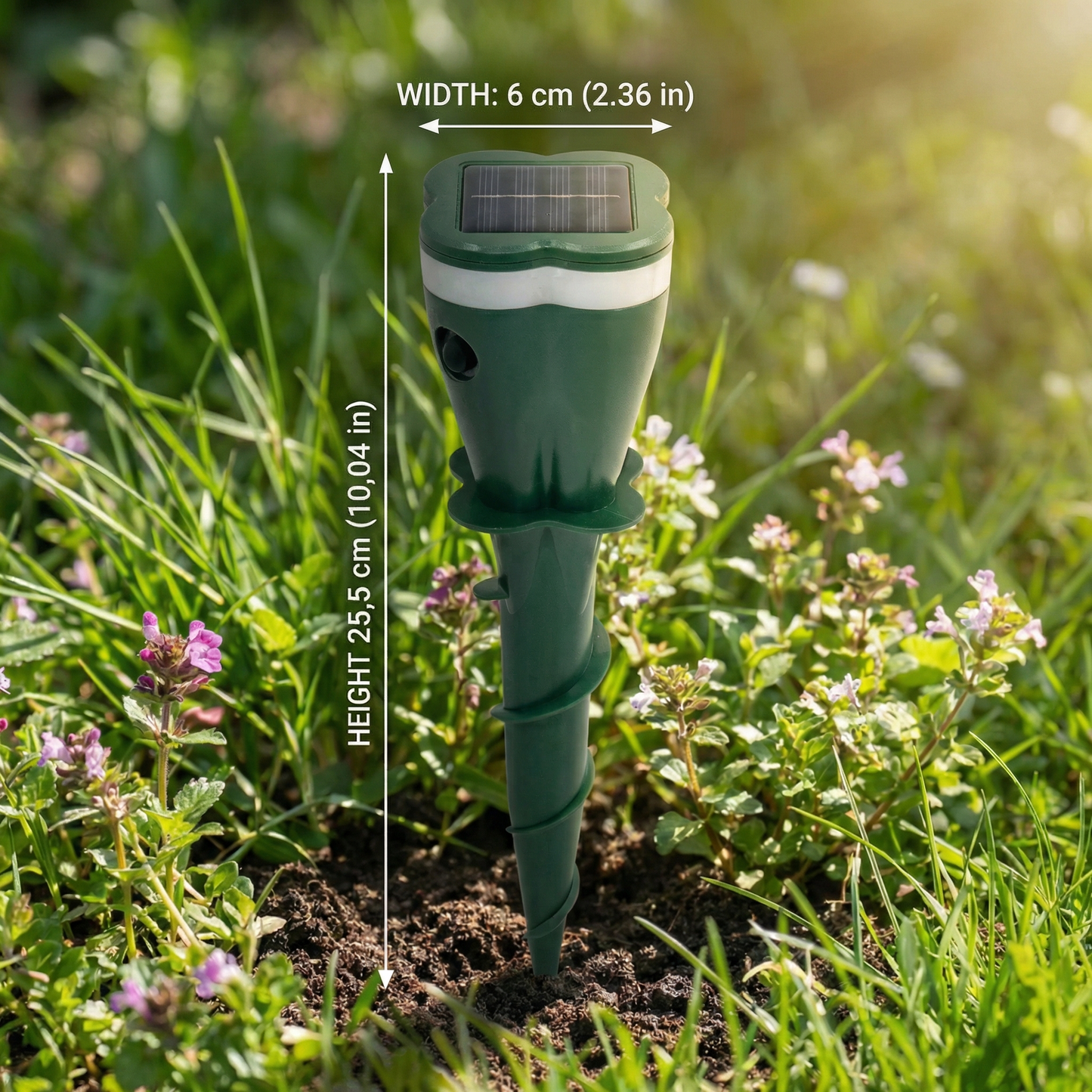 Solar Ultrasonic Animal and Insect Repellent Device