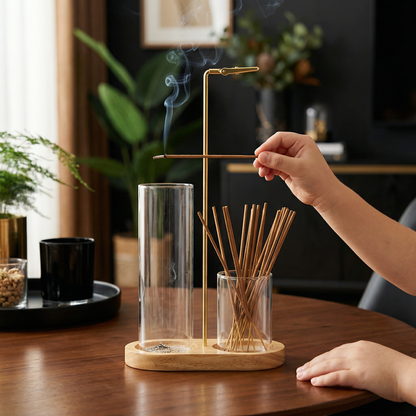 2-in-1 Incense Holder with Anti-Ash-Flight Technology