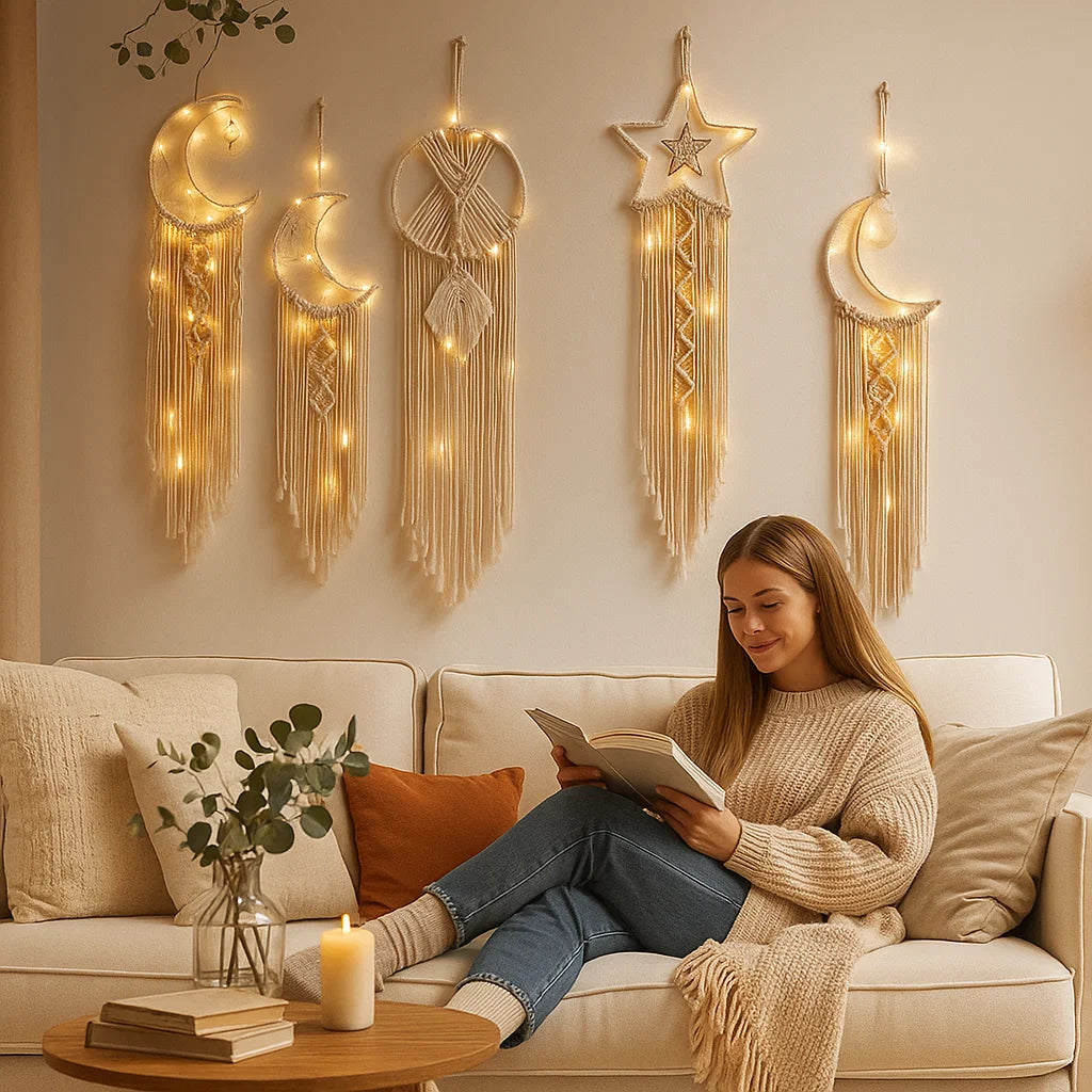 Cathy I Dreamcatcher for Women - Macramé Decoration with Lights