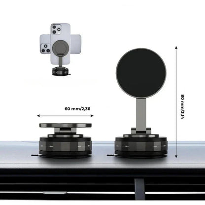 Magnetic Suction Cup – Extendable 360° Phone Holder with Vacuum Lock