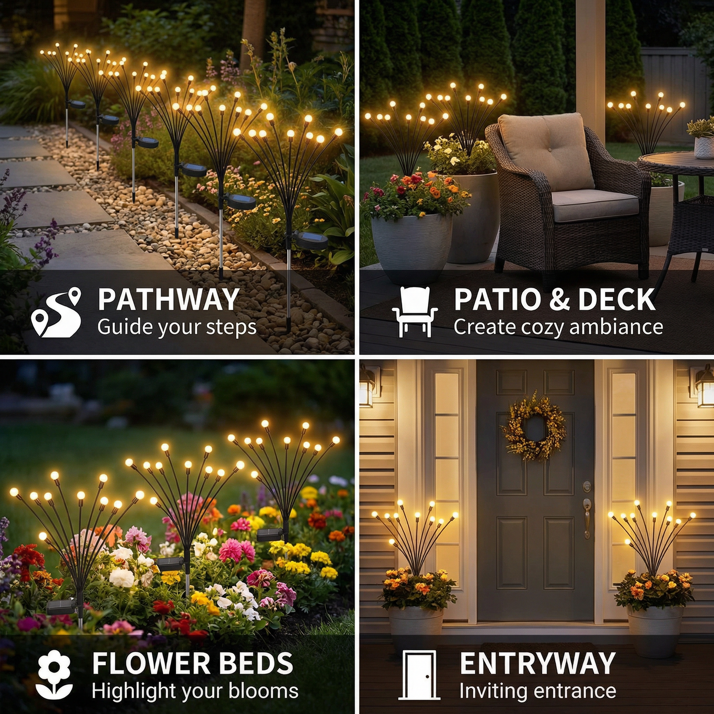 Solar Fireflies Garden Lights