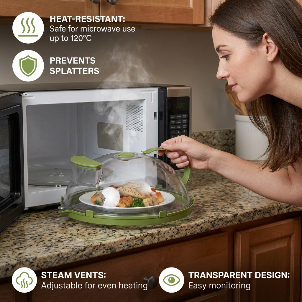 Microwave Cover – Heat-Resistant, Transparent and with Steam Vent