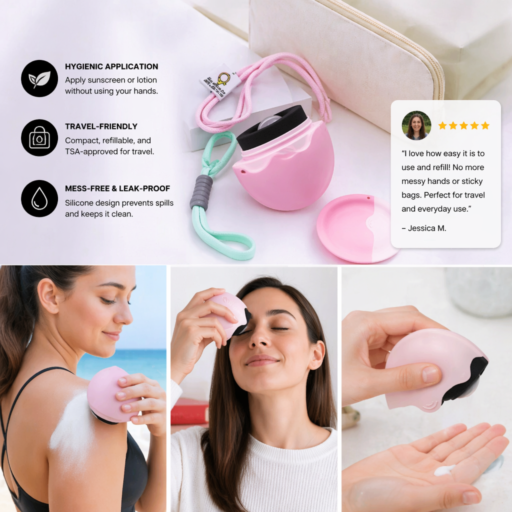 Sunscreen Applicator Removable Silicone Roller Cream Applicator