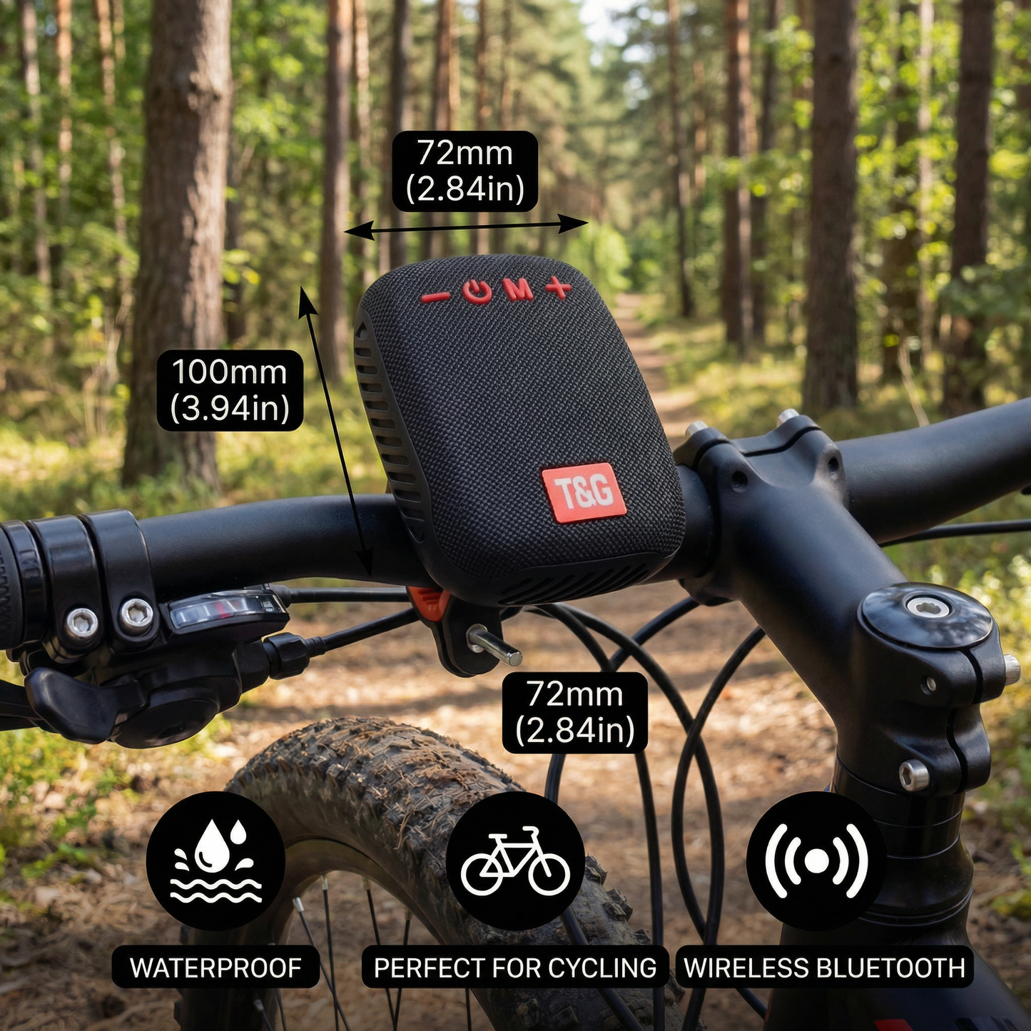 Wireless Bluetooth Speaker – Waterproof & Perfect for Cycling
