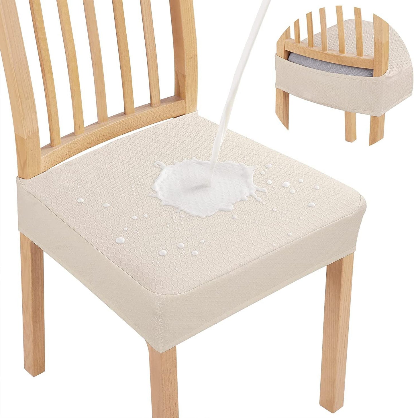 Waterproof Jacquard Chair Cushion Cover – Non-Slip & Easy Care