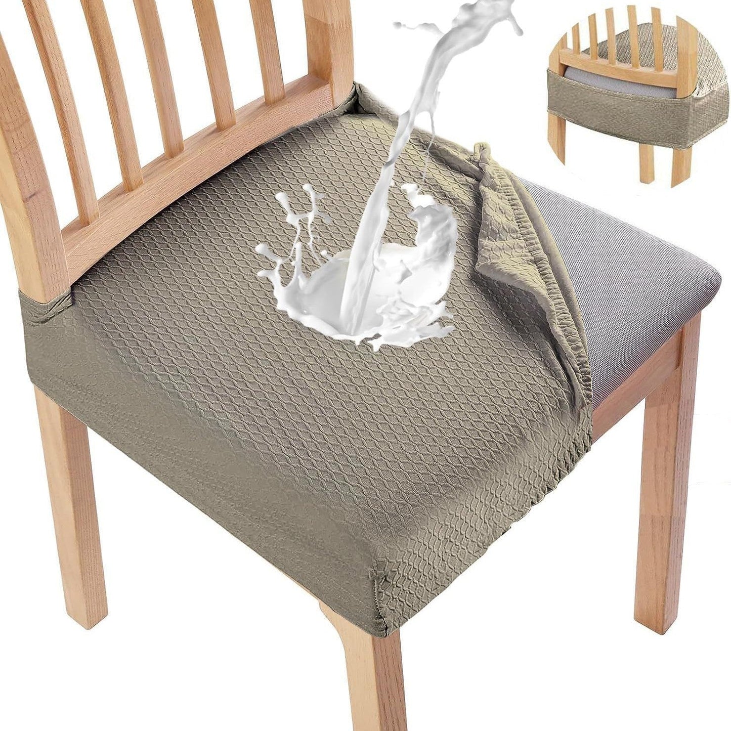 Waterproof Jacquard Chair Cushion Cover – Non-Slip & Easy Care
