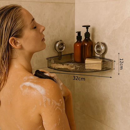 Bathroom Suction Cup Corner Shelf