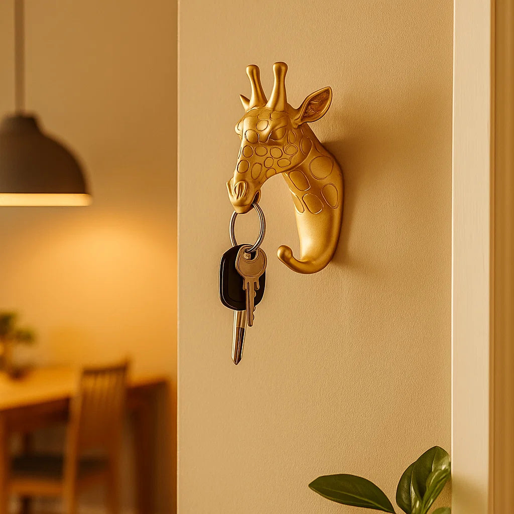 Luxurious Golden Animal Head Wall Hook For Keys