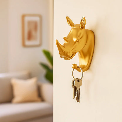 Luxurious Golden Animal Head Wall Hook For Keys