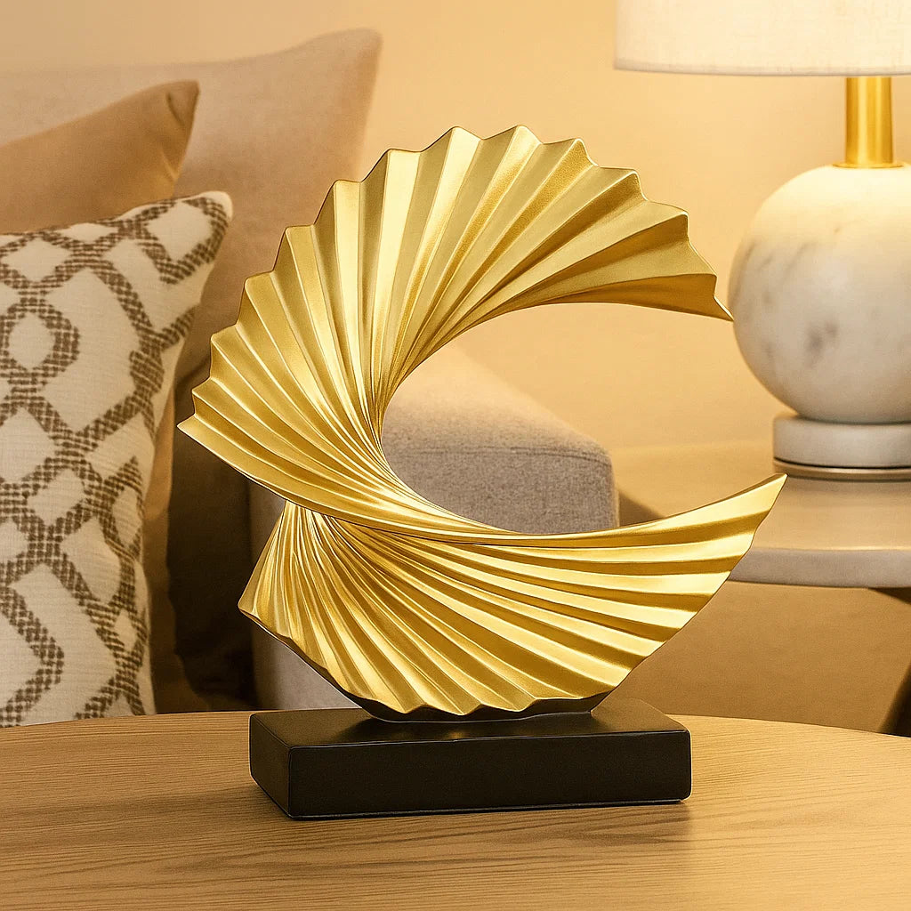 Stylish Crescent Moon Sculpture - Elegant Moon Decoration For Home & Office