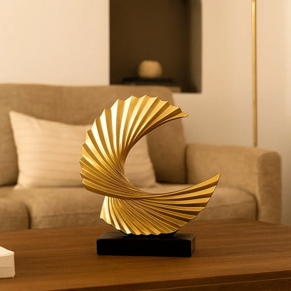 Stylish Crescent Moon Sculpture - Elegant Moon Decoration For Home & Office