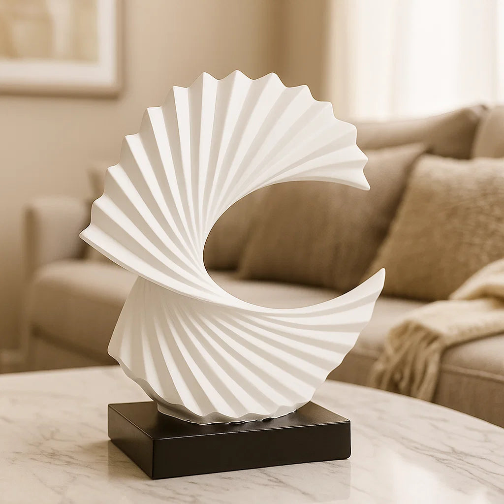 Stylish Crescent Moon Sculpture - Elegant Moon Decoration For Home & Office