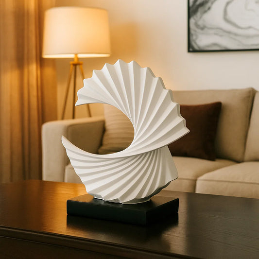 Stylish Crescent Moon Sculpture - Elegant Moon Decoration For Home & Office