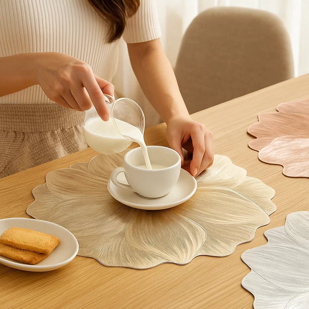 Creative Flower Table Set – Waterproof and Oil-Resistant