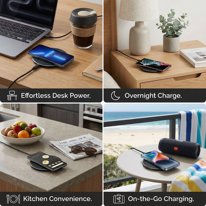 30W Wireless Fast Charging Pad for Smartphones