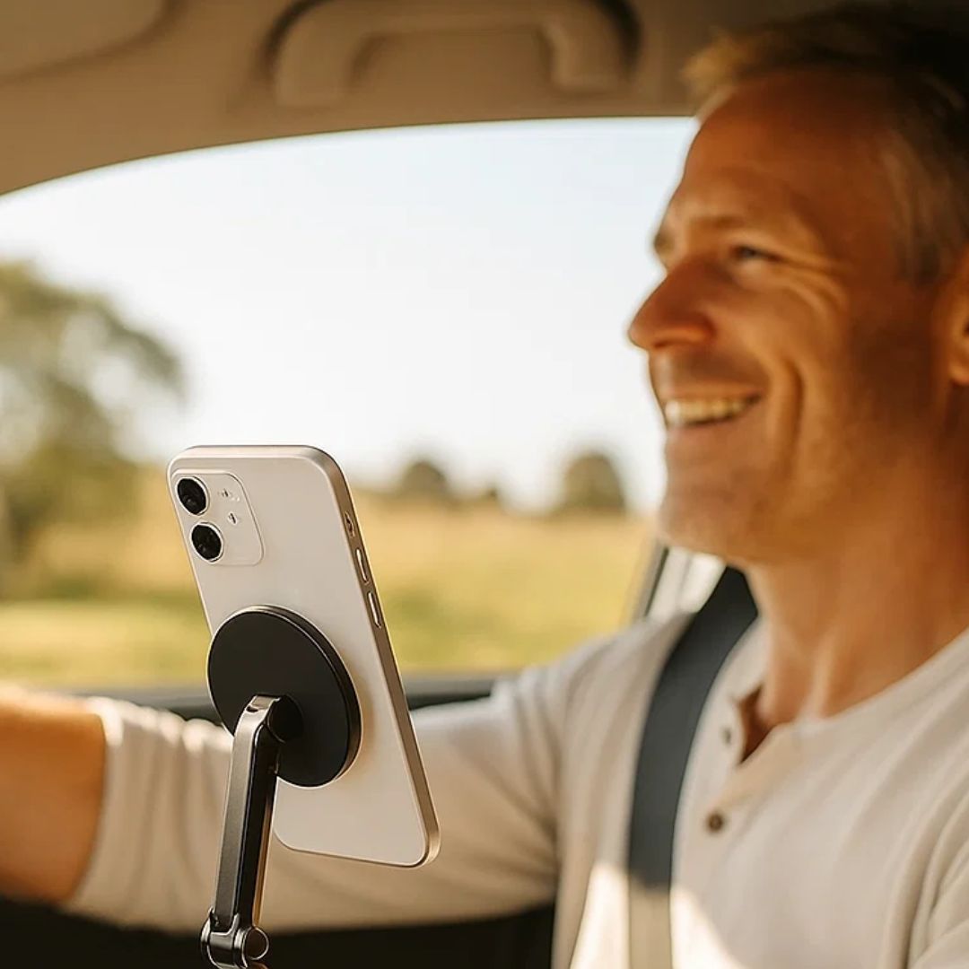 Magnetic Suction Cup – Extendable 360° Phone Holder with Vacuum Lock