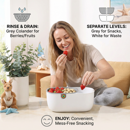 Practical Snack Bowl With 2 Levels