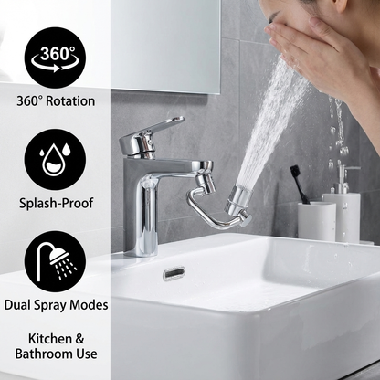 360° swivel tap extender with spray head – kitchen & bathroom use