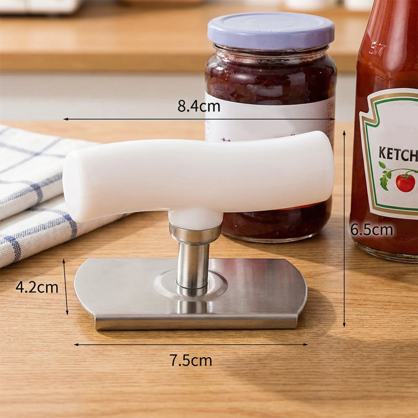 Multi-Function Stainless Steel Can & Bottle Opener – Adjustable & Rotatable