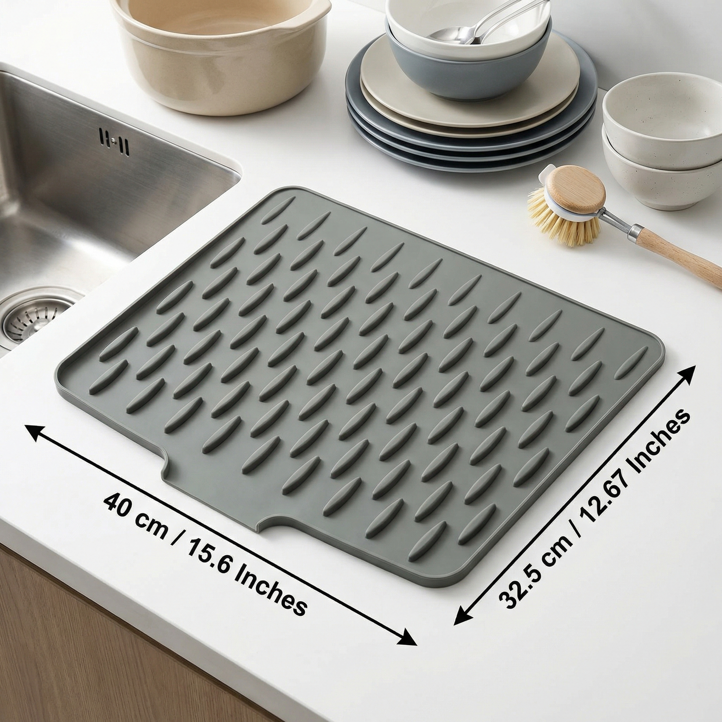 Angled Silicone Drip Mat – Heat Resistant and Non-Slip