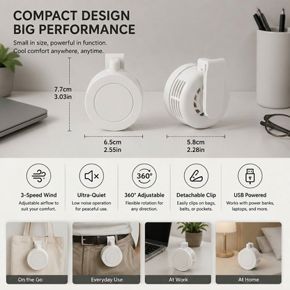 Compact USB Mini Fan – Quiet, Powerful & Versatile for Use Anywhere