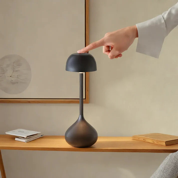Wireless Dimmable Mushroom Table Lamp