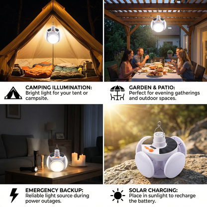 Portable Solar Outdoor Foldable Ball Lamp