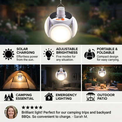 Portable Solar Outdoor Foldable Ball Lamp