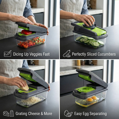 15-in-1 Fruit & Vegetable Slicer – Slice, Dice & Grate