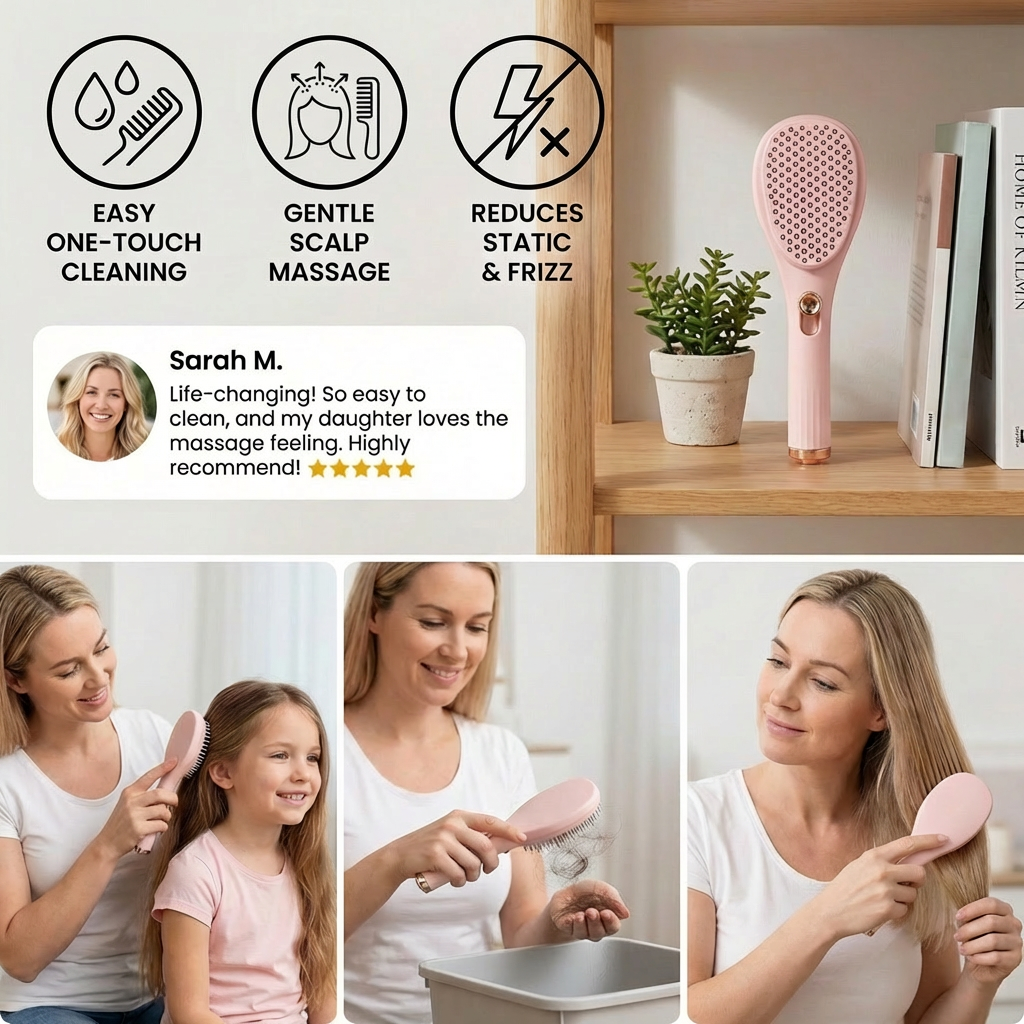 Easy To Clean Massage Hair Comb