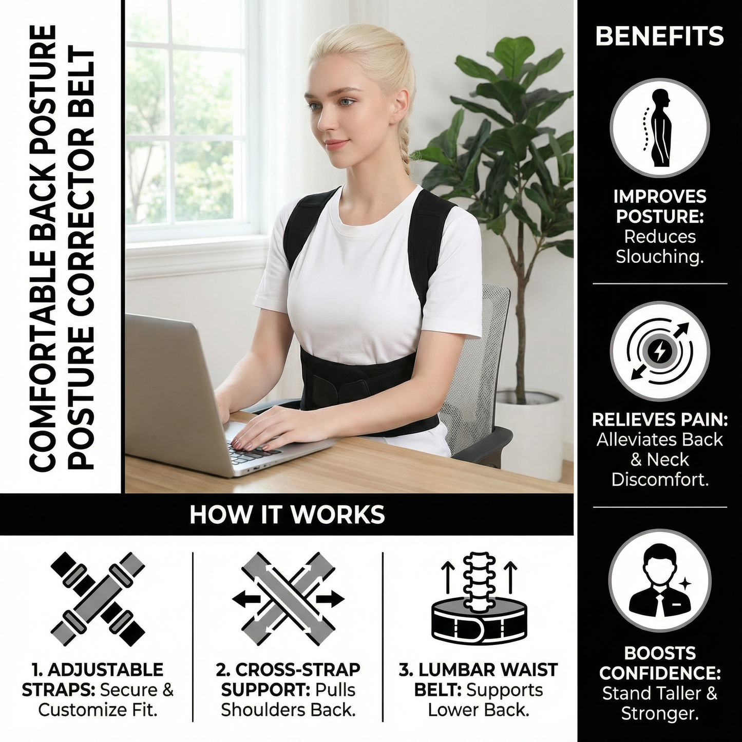 Comfortable Back Posture Corrector Belt